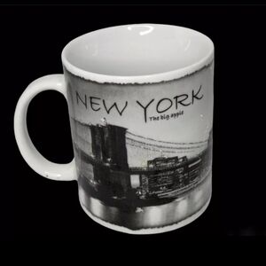 Jay Joshua Black and White New York City Skyline Mug